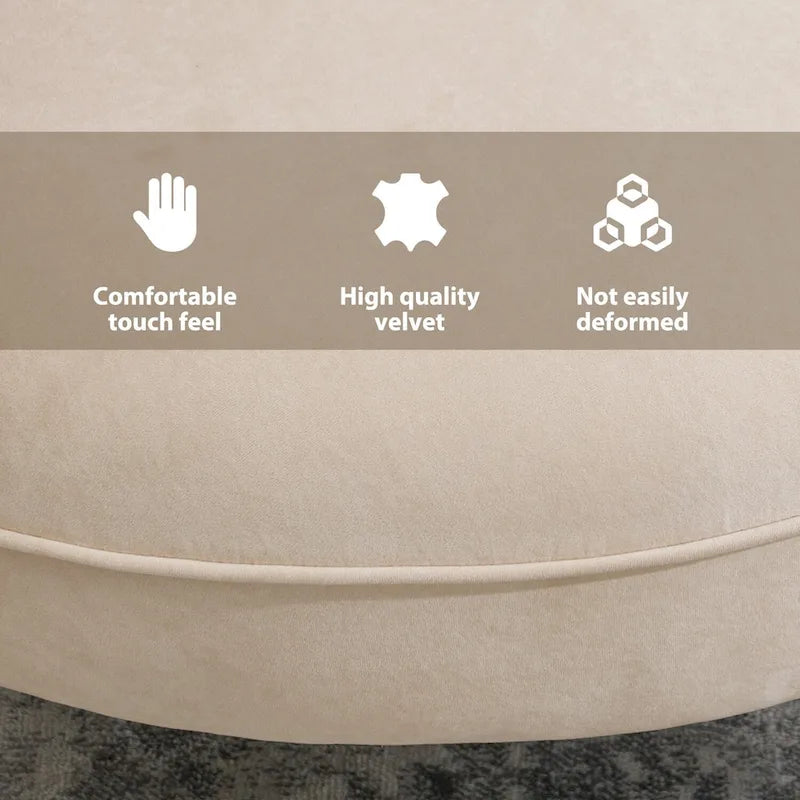 Modern Velvet Accent Chair with Armrests for Living Room