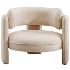 Modern Velvet Accent Chair with Armrests for Living Room