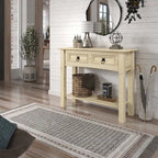 Wood Hall Table Console 2 Drawers Corona