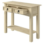 Wood Hall Table Console 2 Drawers Corona