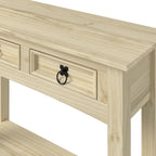 Wood Hall Table Console 2 Drawers Corona