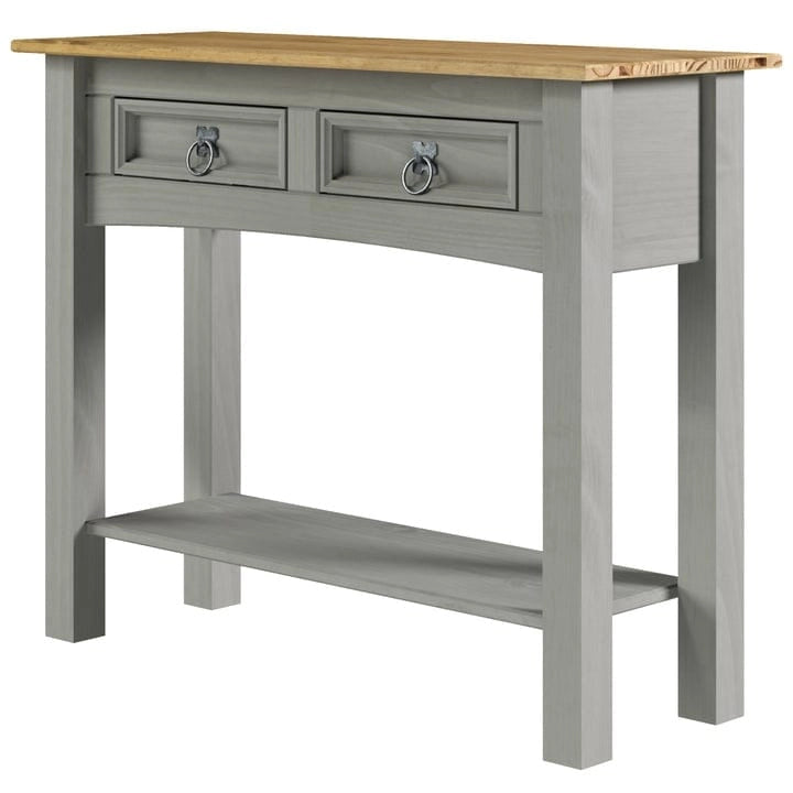 Wood Hall Table Console 2 Drawers Corona