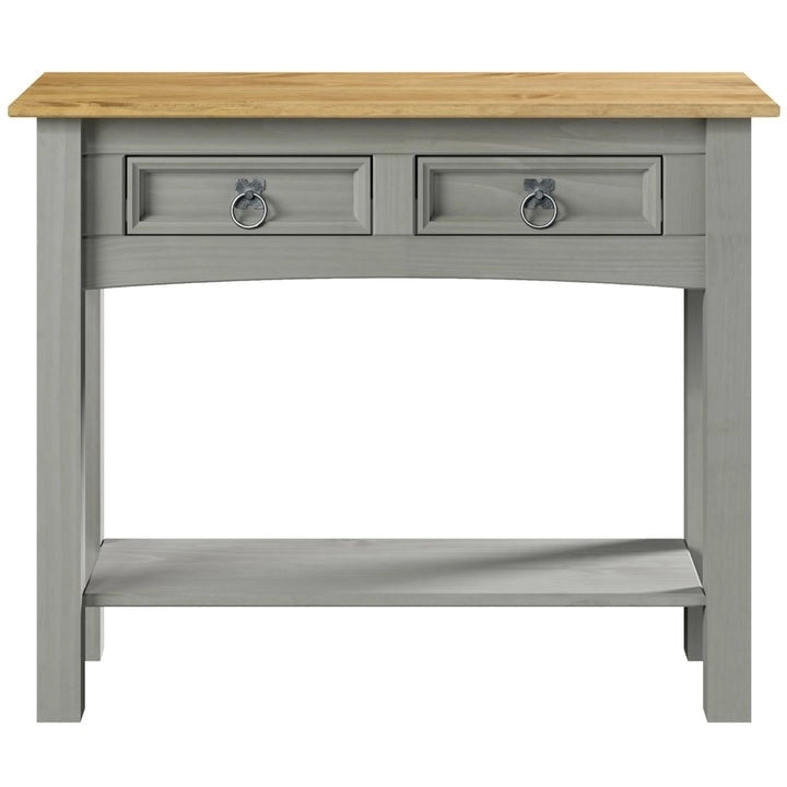 Wood Hall Table Console 2 Drawers Corona