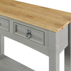 Wood Hall Table Console 2 Drawers Corona