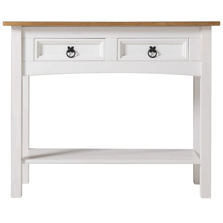 Wood Hall Table Console 2 Drawers Corona
