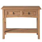 Wood Hall Table Console 2 Drawers Corona