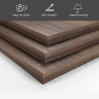 2-piece Round Nesting Tables Modern Wood Gray & Black Round Nesting Coffee Table for Living Room