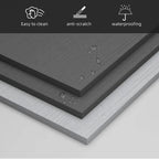 2-piece Round Nesting Tables Modern Wood Gray & Black Round Nesting Coffee Table for Living Room