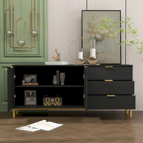 2 Door Large Storage Cabinet 3 Drawer TV Cabinet Buffet Sideboard