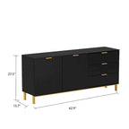 2 Door Large Storage Cabinet 3 Drawer TV Cabinet Buffet Sideboard