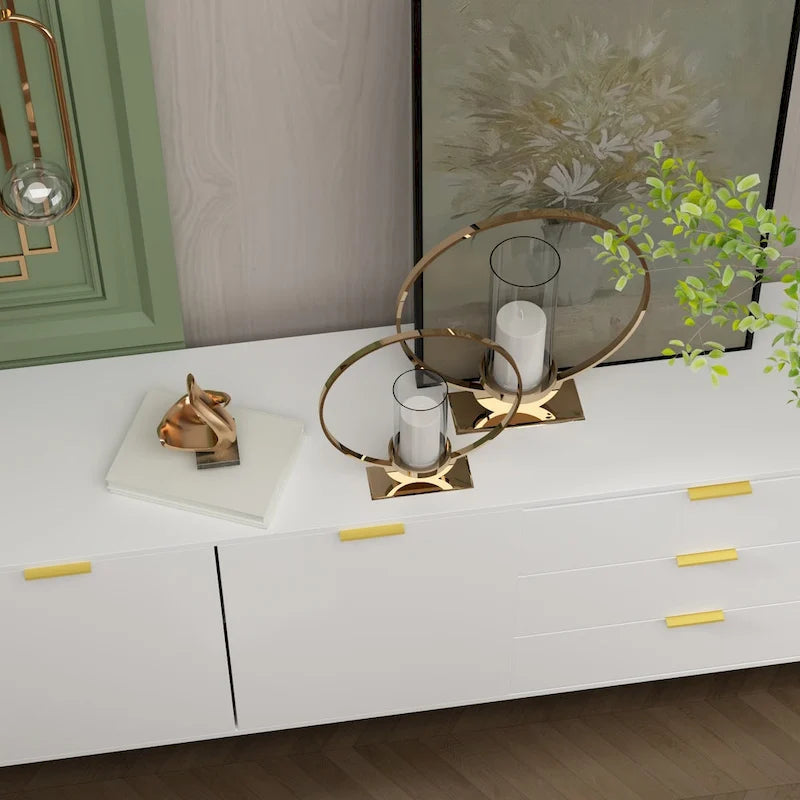 2 Door Large Storage Cabinet 3 Drawer TV Cabinet Buffet Sideboard