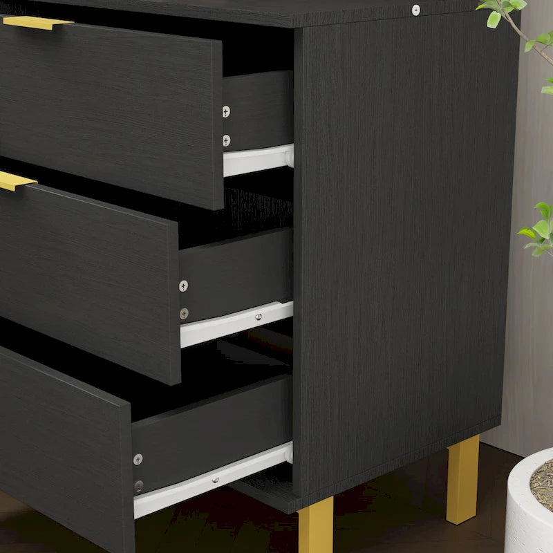 2 Door Large Storage Cabinet 3 Drawer TV Cabinet Buffet Sideboard