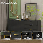 2 Door Large Storage Cabinet 3 Drawer TV Cabinet Buffet Sideboard