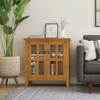 WYNDENHALL Stratford SOLID WOOD 30 inch Wide Low Storage Cabinet - 30w x 14d x 31 h