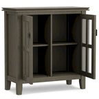 WYNDENHALL Stratford SOLID WOOD 30 inch Wide Low Storage Cabinet - 30w x 14d x 31 h