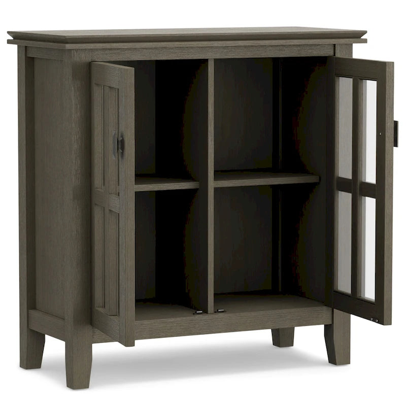 WYNDENHALL Stratford SOLID WOOD 30 inch Wide Low Storage Cabinet - 30w x 14d x 31 h