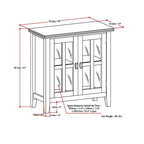 WYNDENHALL Stratford SOLID WOOD 30 inch Wide Low Storage Cabinet - 30w x 14d x 31 h