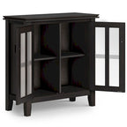 WYNDENHALL Stratford SOLID WOOD 30 inch Wide Low Storage Cabinet - 30w x 14d x 31 h