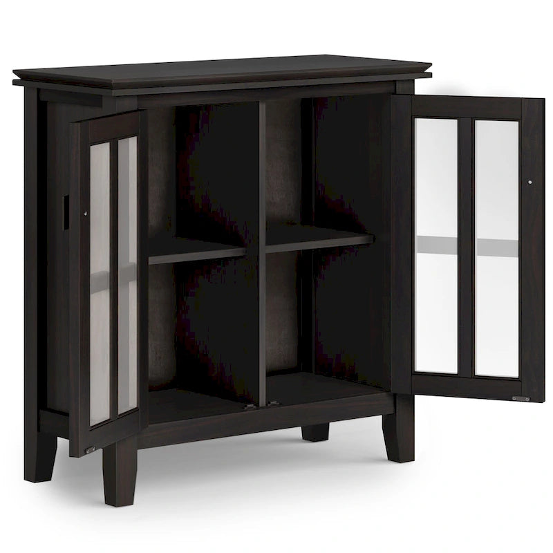 WYNDENHALL Stratford SOLID WOOD 30 inch Wide Low Storage Cabinet - 30w x 14d x 31 h