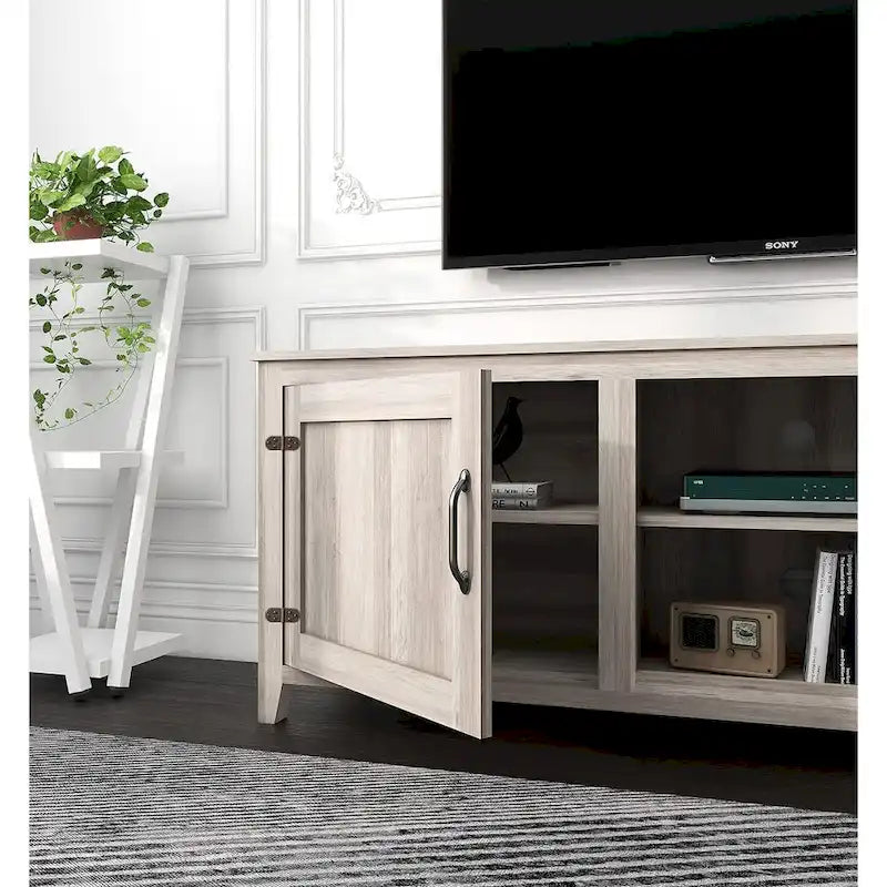 Wood Storage Cabinet Media Console for TVs up to 80