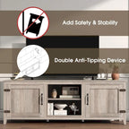 Wood Storage Cabinet Media Console for TVs up to 80