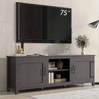 Wood Storage Cabinet Media Console for TVs up to 80