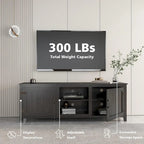 Wood Storage Cabinet Media Console for TVs up to 80