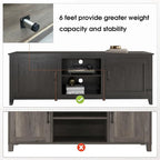 Wood Storage Cabinet Media Console for TVs up to 80