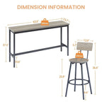 4-Piece Bar Table Set, Counter Height Dining Set