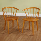 Simple Living Florence Solid Wood Spindle Dining Chairs (Set of 2)