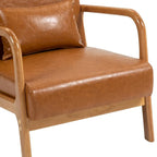 2 Set Upholstered Lounge Arm Chair with Pillow - Set of 2