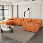 U-shaped Velvet Upholstery Sectional Modern Modular Couch