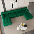 U-shaped Velvet Upholstery Sectional Modern Modular Couch