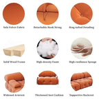 U-shaped Velvet Upholstery Sectional Modern Modular Couch