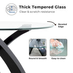 Zibo Contemporary Black 5-Piece Round Dining Set by Furniture of America