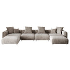 181.10 Corduroy Fabric 6-Piece Oversize Sectional Sofa
