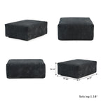 181.10 Corduroy Fabric 6-Piece Oversize Sectional Sofa