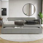 CraftPorch Minimalist Twin Size Upholstered Daybed With Trundle