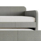 CraftPorch Minimalist Twin Size Upholstered Daybed With Trundle