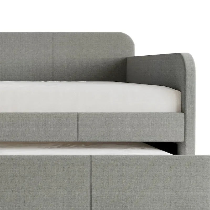 CraftPorch Minimalist Twin Size Upholstered Daybed With Trundle