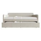 CraftPorch Minimalist Twin Size Upholstered Daybed With Trundle