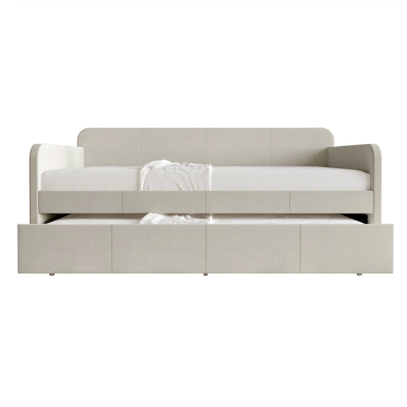 CraftPorch Minimalist Twin Size Upholstered Daybed With Trundle