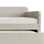 CraftPorch Minimalist Twin Size Upholstered Daybed With Trundle