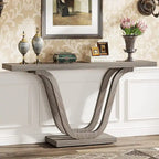Farmhouse Console Table, 55 Inch Wood Sofa Table Entryway Table