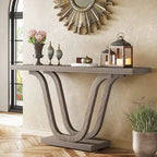 Farmhouse Console Table, 55 Inch Wood Sofa Table Entryway Table