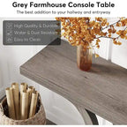 Farmhouse Console Table, 55 Inch Wood Sofa Table Entryway Table