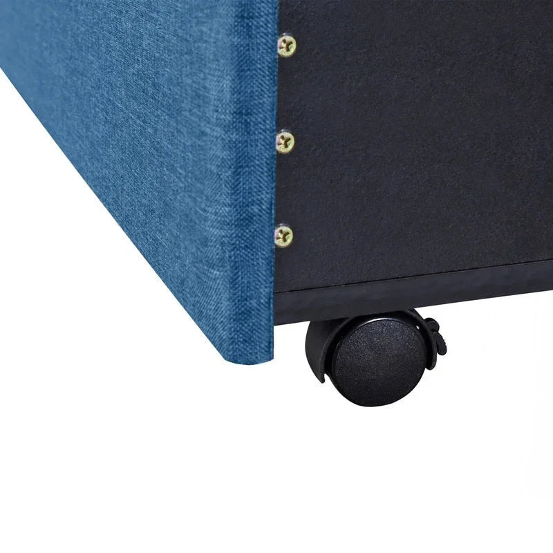 Queen Size Storage Bed Linen Upholstered Platform Bed with 3 Drawers