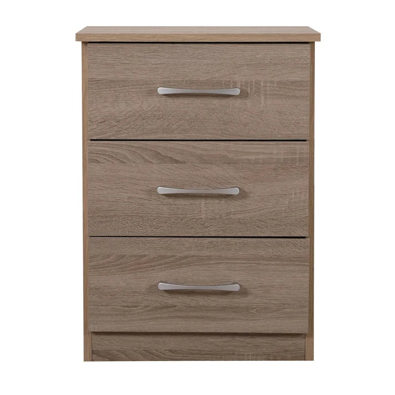Boston 3-drawer Wooden Nightstand