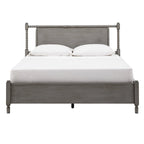 Demetria Antique Finish Beaded Wood Platform Bed by iNSPIRE Q Classic