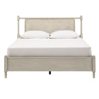 Demetria Antique Finish Beaded Wood Platform Bed by iNSPIRE Q Classic